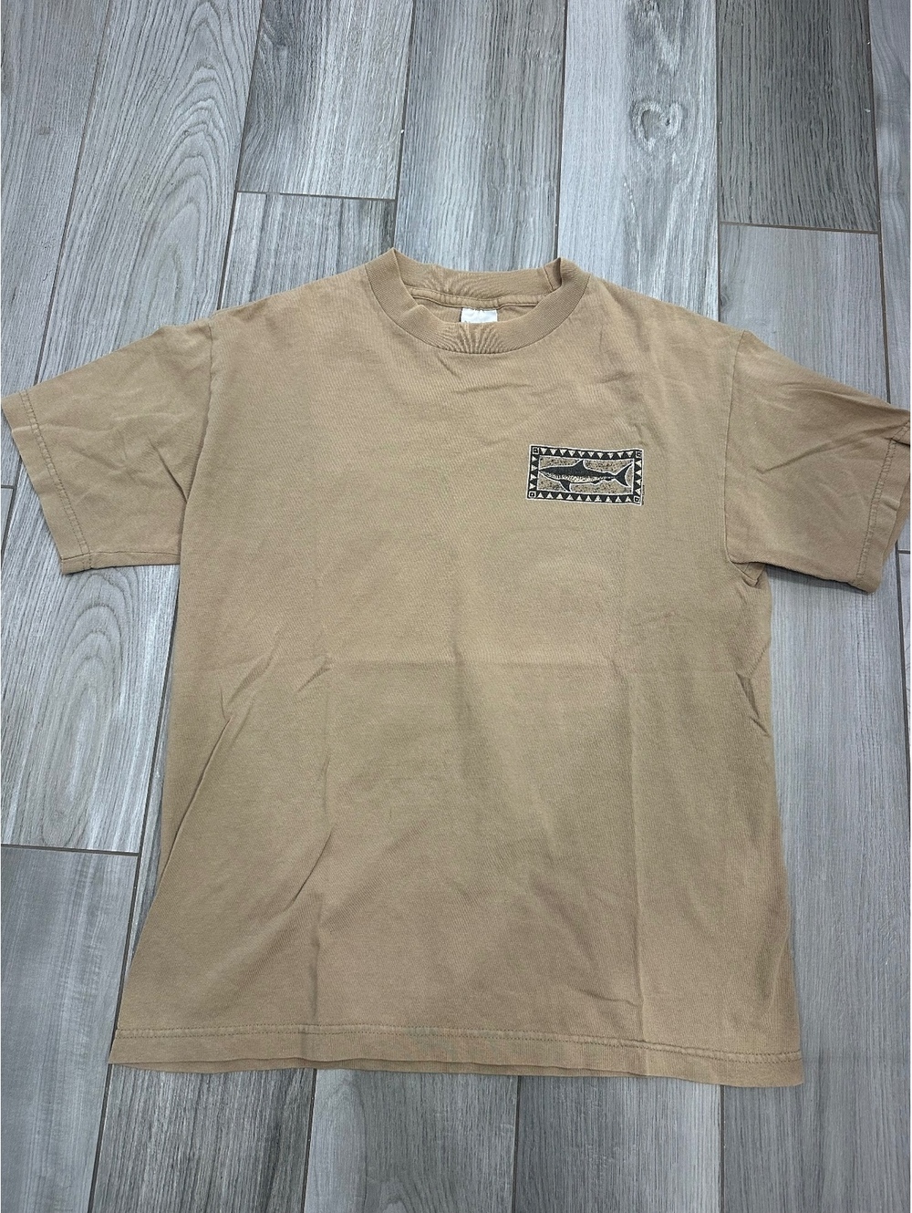 Murina Bermuda Graphic 100% Cotton T-Shirt Tan Size L